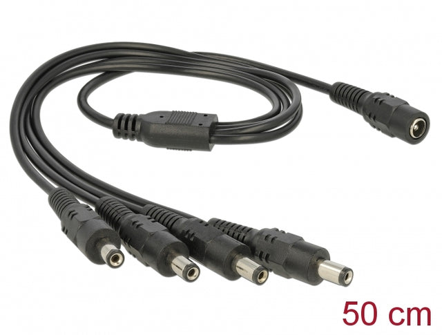 Delock 83287 Cable Dc Splitter 5.5 X 2.1 Mm 1 X Female > 4 X Male