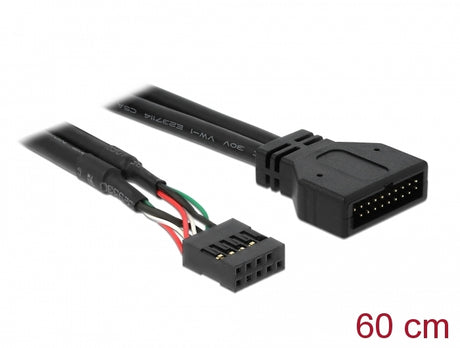 Delock 83777 Cable Usb 2.0 Pin Header Female > Usb 3.0 Pin Header Male 60 Cm