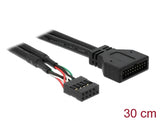 Delock 83281 Cable Usb 2.0 Pin Header Female > Usb 3.0 Pin Header Male 30 Cm