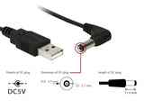 Delock 83578 Cable Usb Power > Dc 5.5 X 2.1 Mm Male 90° 1.5 M