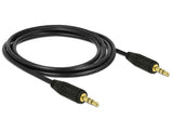 Delock 83746 Stereo Jack Cable 3.5 Mm 3 Pin Male > Male 2 M Black