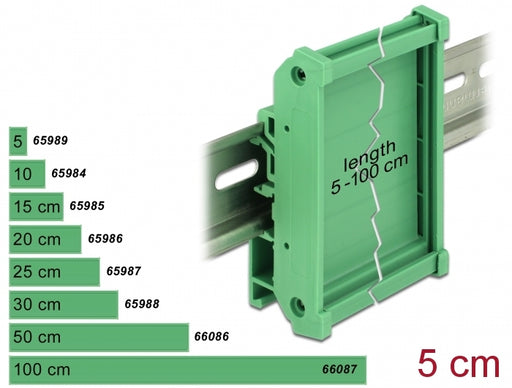 Delock 65989 Board Holder (72 Mm) For Din Rail 5 Cm Long