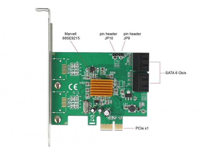 Delock 90382 4 Port Sata Pci Express X1 Card