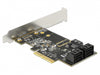 Delock 90395 5 Port Sata Pci Express X4 Card - Low Profile Form Factor