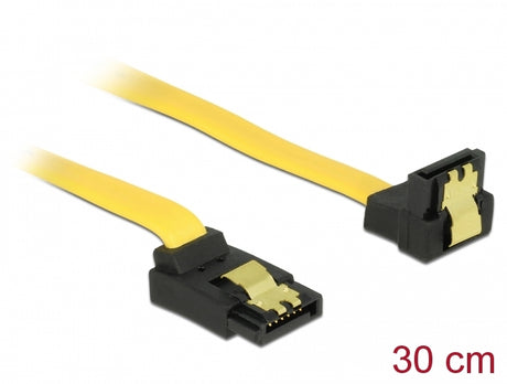 Delock 82820 Sata 6 Gb/S Cable Upwards Angled To Downwards Angled 30 Cm Yellow