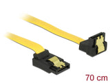 Delock 82822 Sata 6 Gb/S Cable Upwards Angled To Downwards Angled 70 Cm Yellow