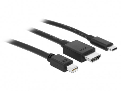 Delock 85830 Usb-C™, Hdmi Or Mini Displayport To 4K Hdmi Adapter Cable 1.8 M