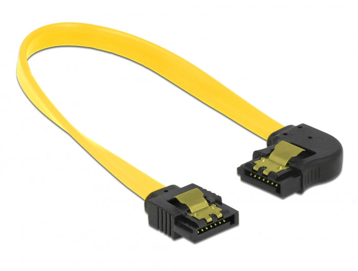 Delock 83958 Sata 6 Gb/S Cable Straight To Left Angled 20 Cm Yellow