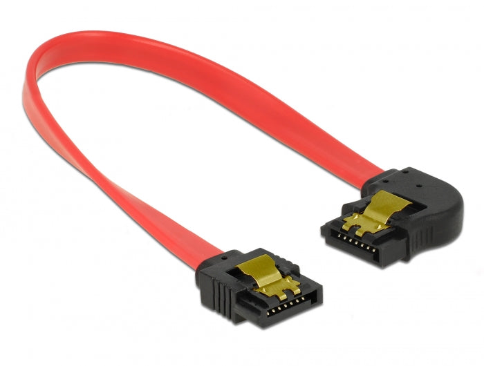 Delock 83962 Sata 6 Gb/S Cable Straight To Left Angled 20 Cm Red