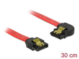 Delock 83963 Sata 6 Gb/S Cable Straight To Left Angled 30 Cm Red