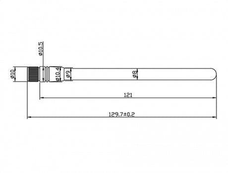 Delock 88688 Zigbee 868 Mhz Antenna Rp-Sma 2 Dbi Omnidirectional Fixed