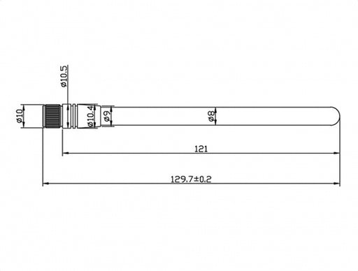 Delock 88688 Zigbee 868 Mhz Antenna Rp-Sma 2 Dbi Omnidirectional Fixed