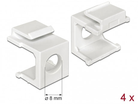 Delock 86400 Keystone Cover White With 8 Mm Hole 4 Pieces