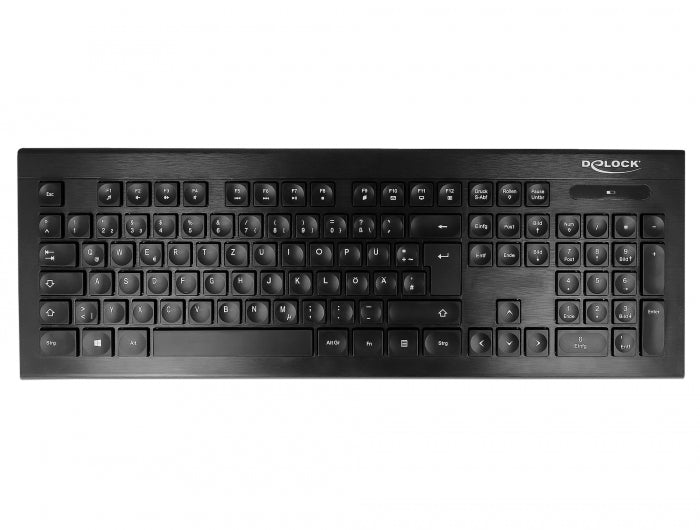 Delock 12671 Usb Keyboard 2.4 Ghz Wireless Black (Water-Drop )