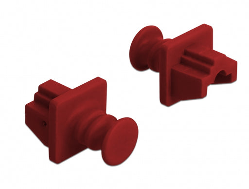 Delock 86510 Dust Cover For Rj45 Jack 10 Pieces Red