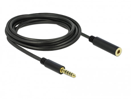 Delock 85798 Extension Cable Stereo Jack 4.4 Mm 5 Pin Male To Female 3 M Black