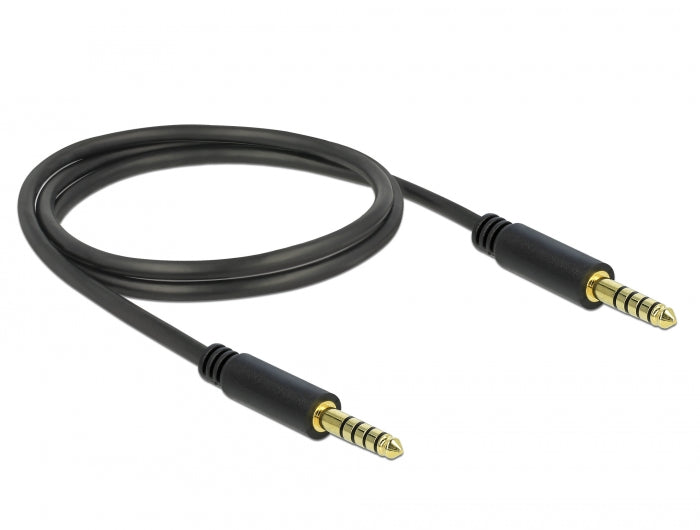 Delock 85791 Stereo Jack Cable 4.4 Mm 5 Pin Male To Male 1 M Black