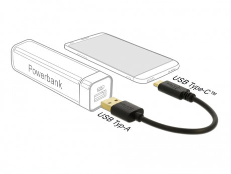 Delock 85354 Usb Charging Cable Type-A To Usb Type-C™ 15 Cm