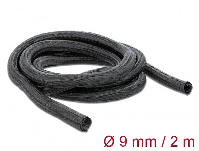 Delock 18852 Braided Sleeve Self-Closing 2 M X 9 Mm Black