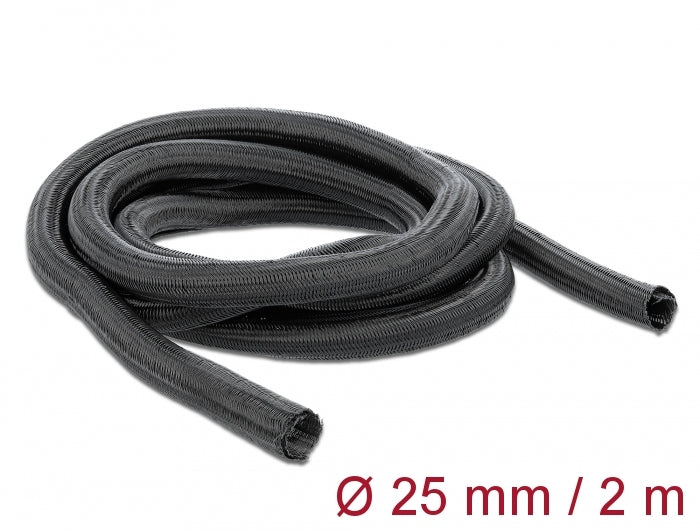 Delock 18856 Braided Sleeve Self-Closing 2 M X 25 Mm Black