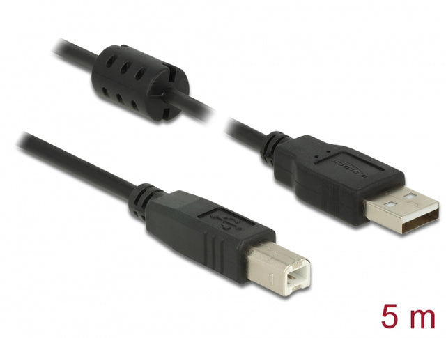 Delock 84899 Cable Usb 2.0 Type-A Male > Usb 2.0 Type-B Male 5.0 M Black