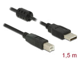 Delock 84896 Cable Usb 2.0 Type-A Male > Usb 2.0 Type-B Male 1.5 M Black