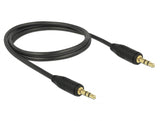 Delock 83744 Stereo Jack Cable 3.5 Mm 3 Pin Male > Male 1 M Black