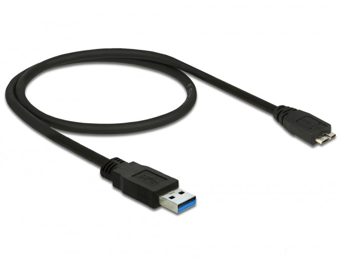 Delock 85071 Cable Usb 3.0 Type-A Male > Usb 3.0 Type Micro-B Male 0.5 M Black