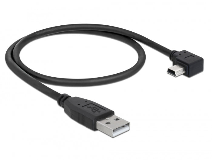 Delock 82680 Usb 2.0 Cable Type-A Male To Type Mini-B Male Angled 0.5 M