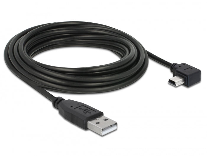 Delock 82684 Usb 2.0 Cable Type-A Male To Type Mini-B Male Angled 5 M