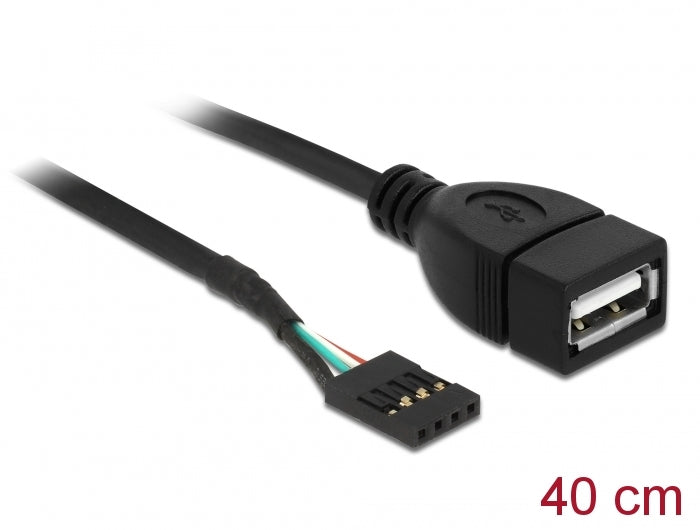 Delock 83825 Usb Cable Pin Header Female > Usb 2.0 Type-A Female 40 Cm