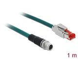 Delock 85425 Network Cable M12 8 Pin X-Coded To Rj45 Plug Pvc 1 M