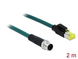 Delock 85442 Network Cable M12 4 Pin D-Coded To Rj45 Hirose Plug Tpu 2 M