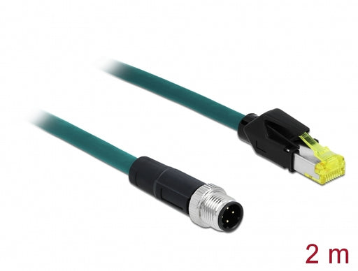 Delock 85442 Network Cable M12 4 Pin D-Coded To Rj45 Hirose Plug Tpu 2 M