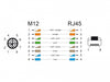 Delock 85425 Network Cable M12 8 Pin X-Coded To Rj45 Plug Pvc 1 M