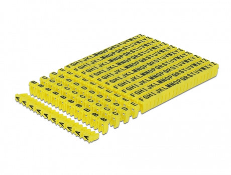 Delock 18303 Cable Marker Clips A-Z Yellow 260 Pieces