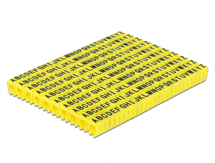 Delock 18303 Cable Marker Clips A-Z Yellow 260 Pieces