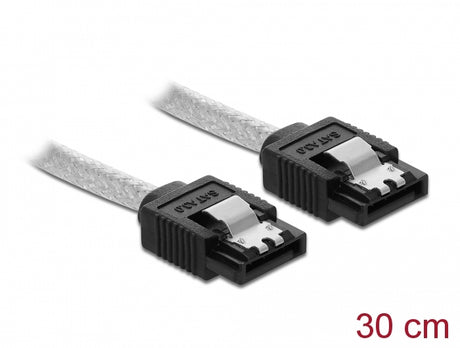 Delock 85341 Sata 6 Gb/S Cable 30 Cm Transparent