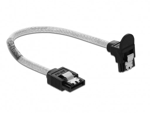 Delock 85344 Sata 6 Gb/S Cable Straight To Downwards Angled 20 Cm Transparent