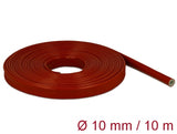 Delock 18899 Fire-Proof Sleeving Silicone-Coated 10 M X 10 Mm Red