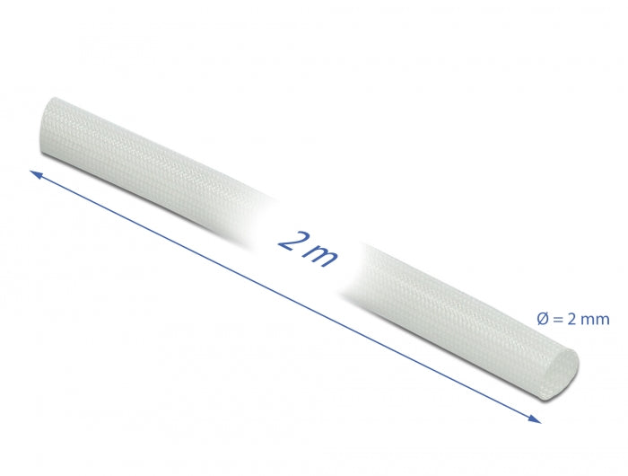 Delock 18900 Fiberglass Sleeving 2 M X 2 Mm White