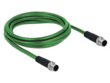 Delock 85918 Network Cable M12 4 Pin D-Coded Male To Male Tpu 2 M