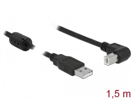 Delock 84810 Cable Usb 2.0 Type-A Male > Usb 2.0 Type-B Male Angled 1.5 M Black