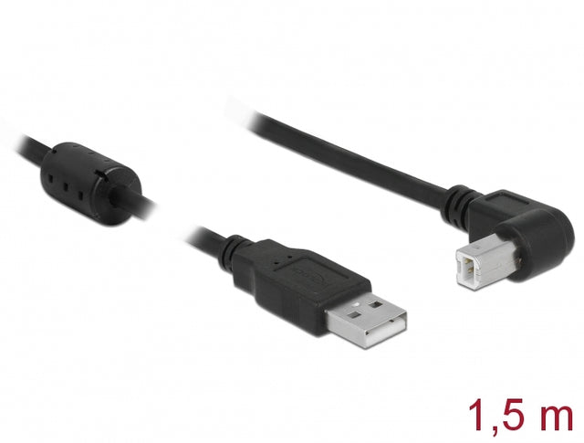 Delock 84810 Cable Usb 2.0 Type-A Male > Usb 2.0 Type-B Male Angled 1.5 M Black