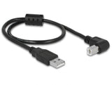 Delock 84809 Cable Usb 2.0 Type-A Male > Usb 2.0 Type-B Male Angled 0.5 M Black