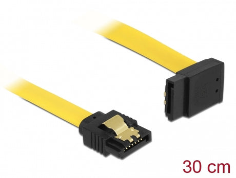 Delock 82804 Sata 6 Gb/S Cable Straight To Upwards Angled 30 Cm Yellow