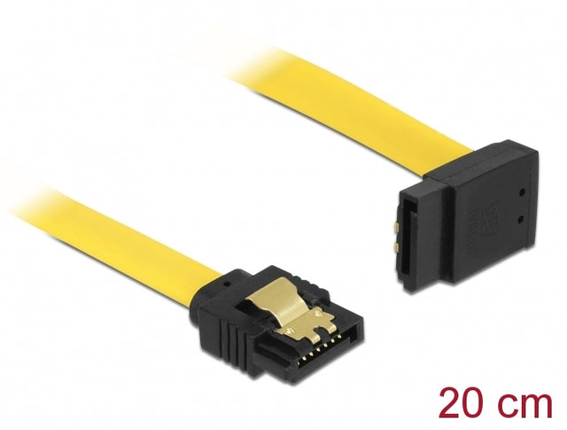 Delock 82799 Sata 6 Gb/S Cable Straight To Upwards Angled 20 Cm Yellow