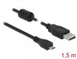 Delock 84902 Cable Usb 2.0 Type-A Male > Usb 2.0 Micro-B Male 1.5 M Black