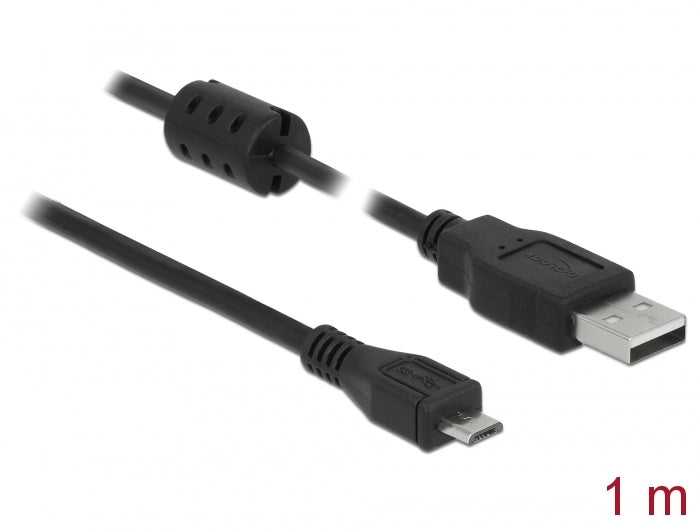 Delock 84901 Cable Usb 2.0 Type-A Male > Usb 2.0 Micro-B Male 1.0 M Black