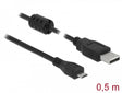 Delock 84900 Cable Usb 2.0 Type-A Male > Usb 2.0 Micro-B Male 0.5 M Black